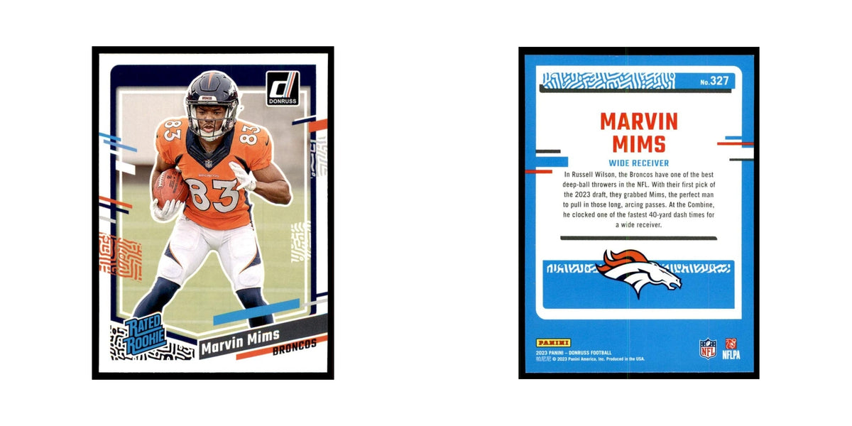 Marvin Mims 2023 Donruss #327 Denver Broncos Football Card NM
