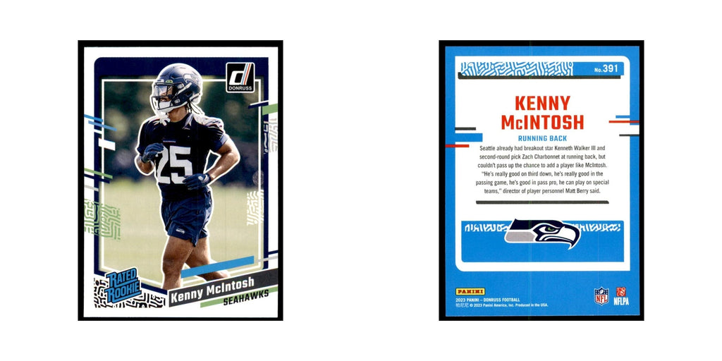 Kenny McIntosh 2023 Donruss #391 Seattle Seahawks Football Card NM