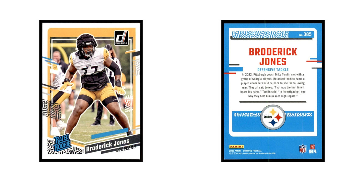 Broderick Jones 2023 Donruss #385 Pittsburgh Steelers Football Card NM