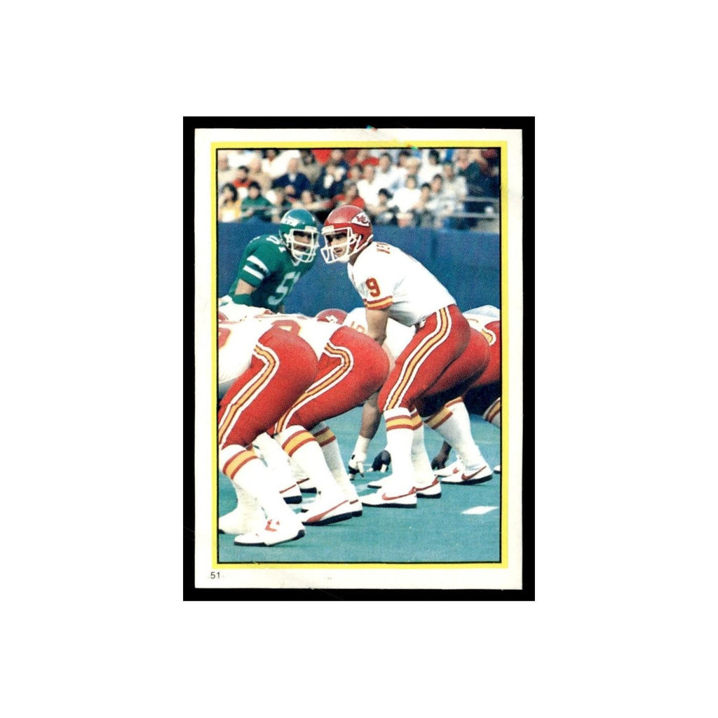 Bill Kenney 1985 Topps Stickers #51 Kansas City Chiefs Football Card NM