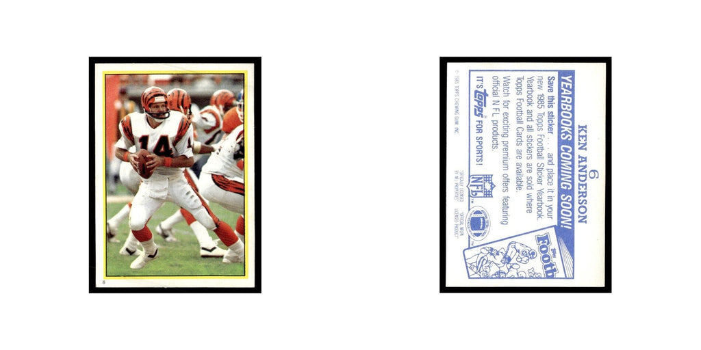 Ken Anderson 1985 Topps Stickers #6 Cincinnati Bengals Football Card NM