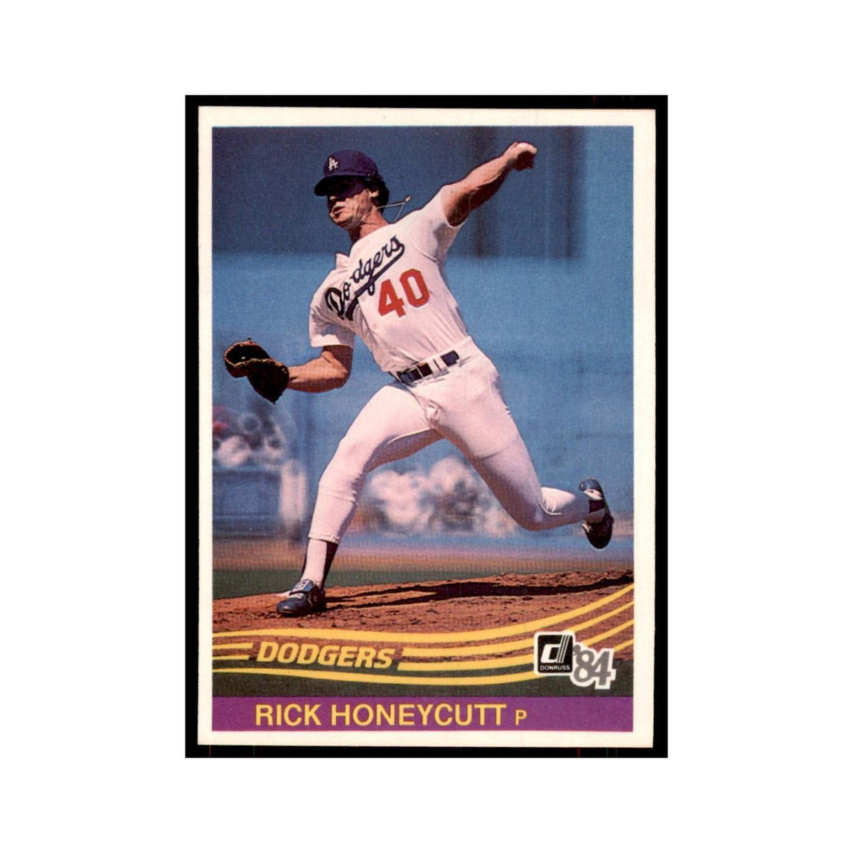 Rick Honeycutt 1984 Donruss #494 Los Angeles Dodgers Baseball Card NM