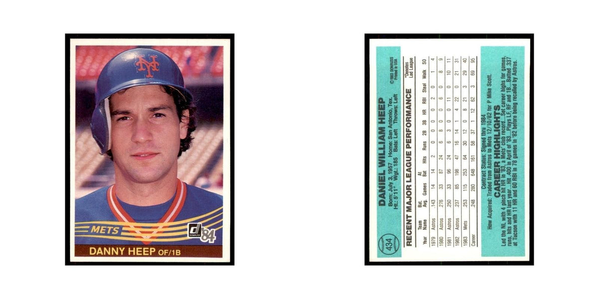 Danny Heep 1984 Donruss #434 New York Mets Baseball Card NM