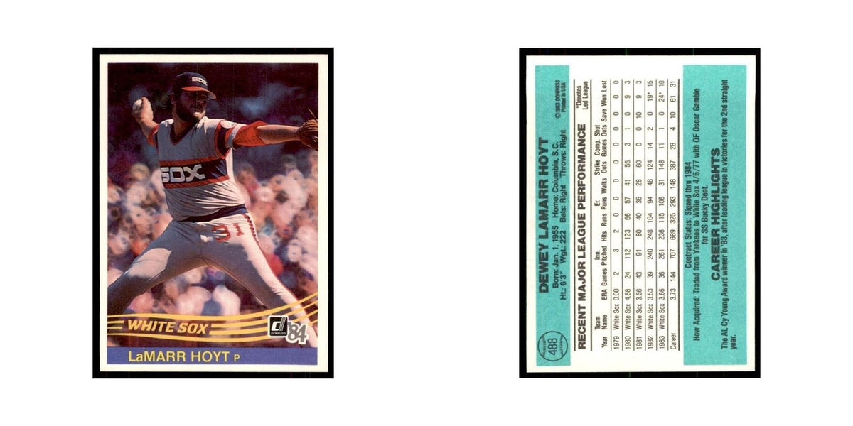 LaMarr Hoyt 1984 Donruss #488 Chicago White Sox Baseball Card NM