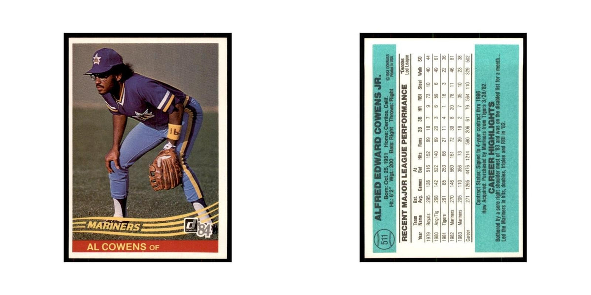 Al Cowens 1984 Donruss #511 Seattle Mariners Baseball Card NM