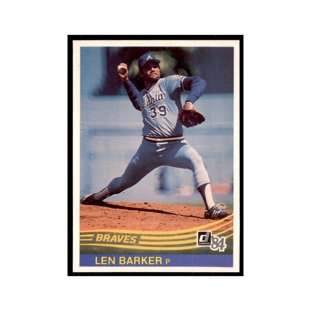 Len Barker 1984 Donruss #443 Atlanta Braves Baseball Card NM