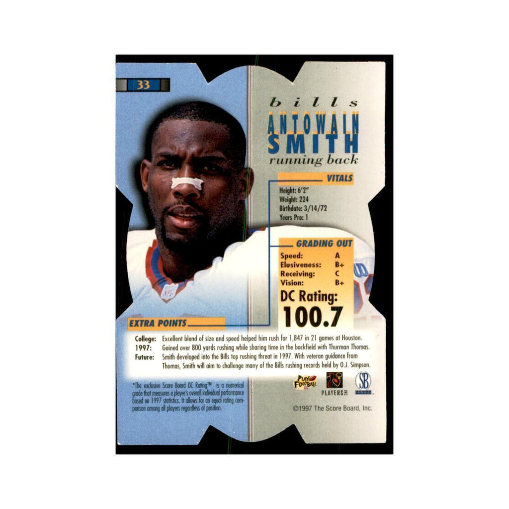 Antowain Smith 1997 The Score Board #33 Football Cards Football Card NM