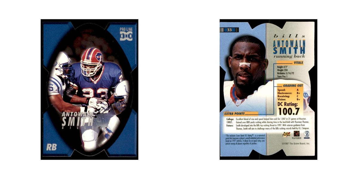 Antowain Smith 1997 The Score Board #33 Football Cards Football Card NM