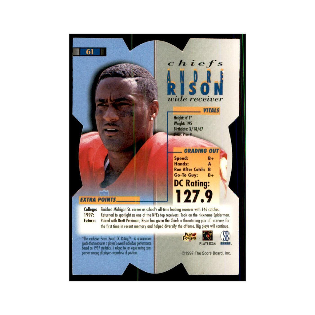 Andre Rison 1997 The Score Board #61 Football Cards Football Card NM