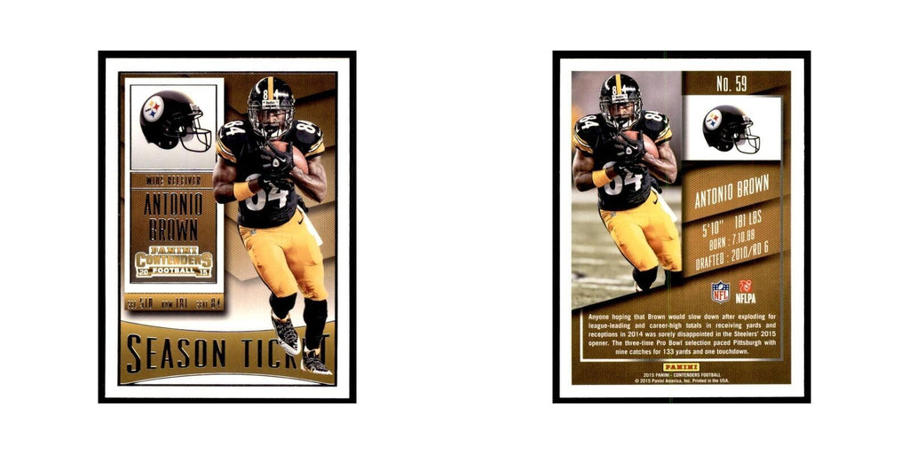 Antonio Brown 2015 Panini Contenders #59 Football Cards Football Card NM