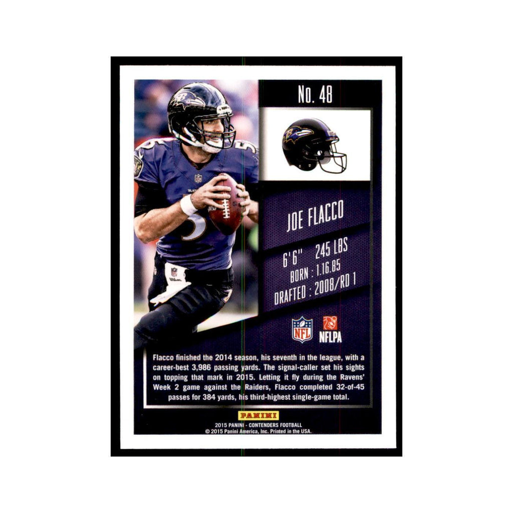 Joe Flacco 2015 Panini Contenders #48 Football Cards Football Card NM