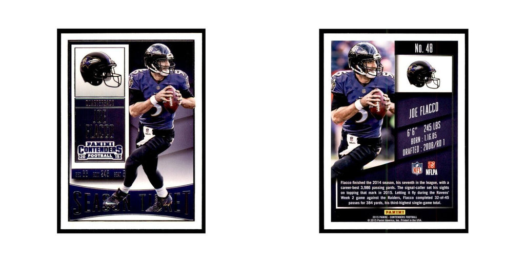 Joe Flacco 2015 Panini Contenders #48 Football Cards Football Card NM