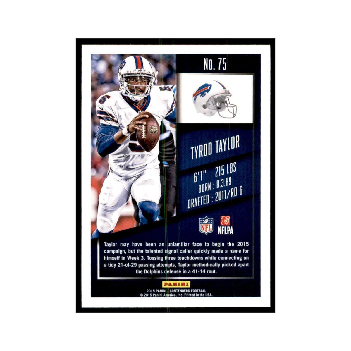 Tyrod Taylor 2015 Panini Contenders #75 Football Cards Football Card NM