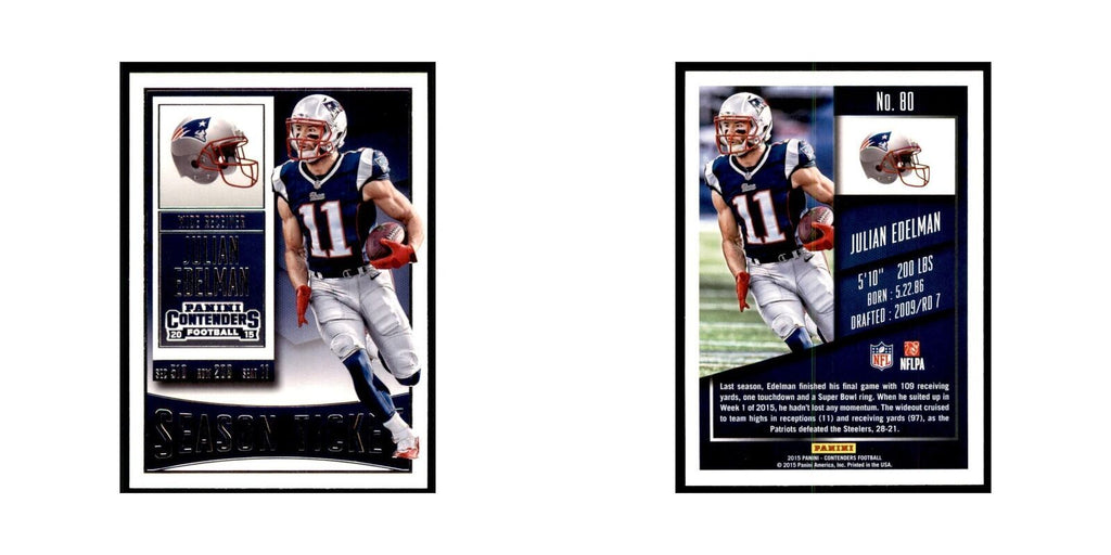 Julian Edelman 2015 Panini Contenders #80 Football Cards Football Card NM
