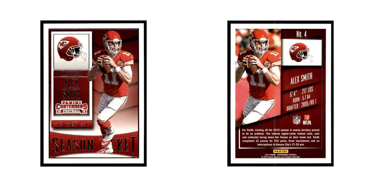 Alex Smith 2015 Panini Contenders #4 Football Cards Football Card NM