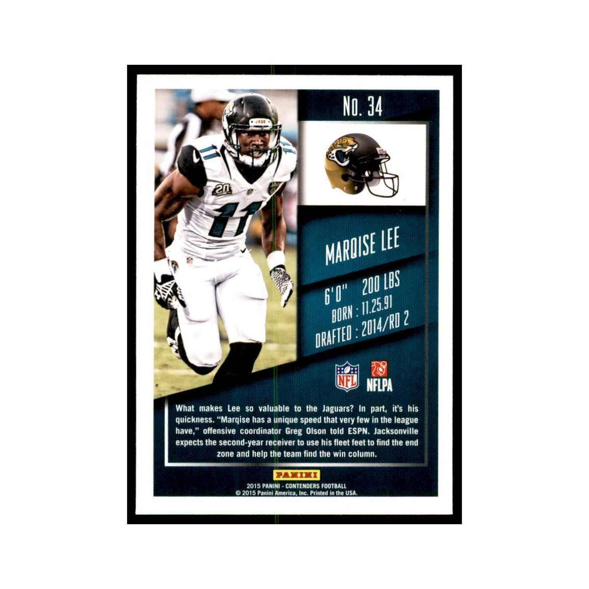 Marqise Lee 2015 Panini Contenders #34 Football Card NM