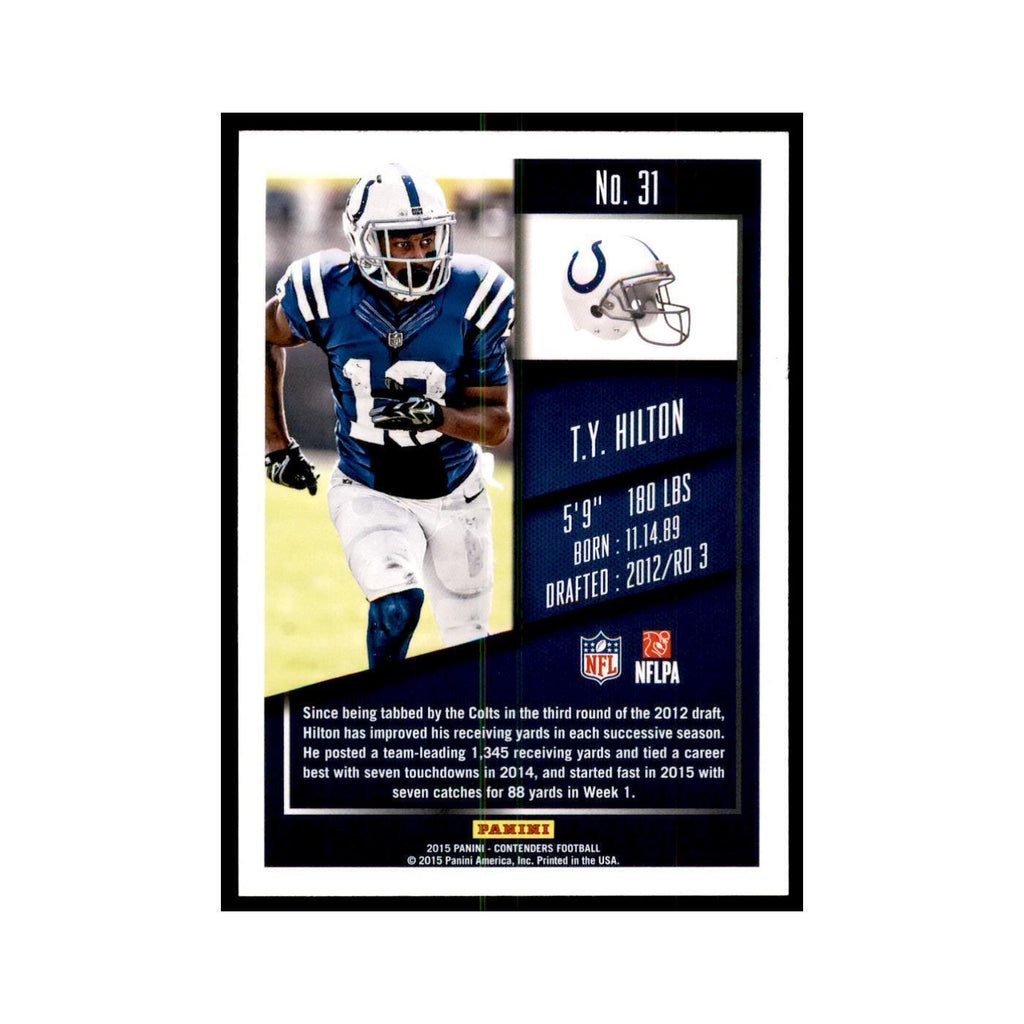 T.Y. Hilton 2015 Panini Contenders #31 Football Cards Football Card NM