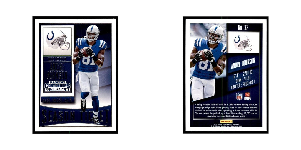 Andre Johnson 2015 Panini Contenders #32 Football Cards Football Card NM