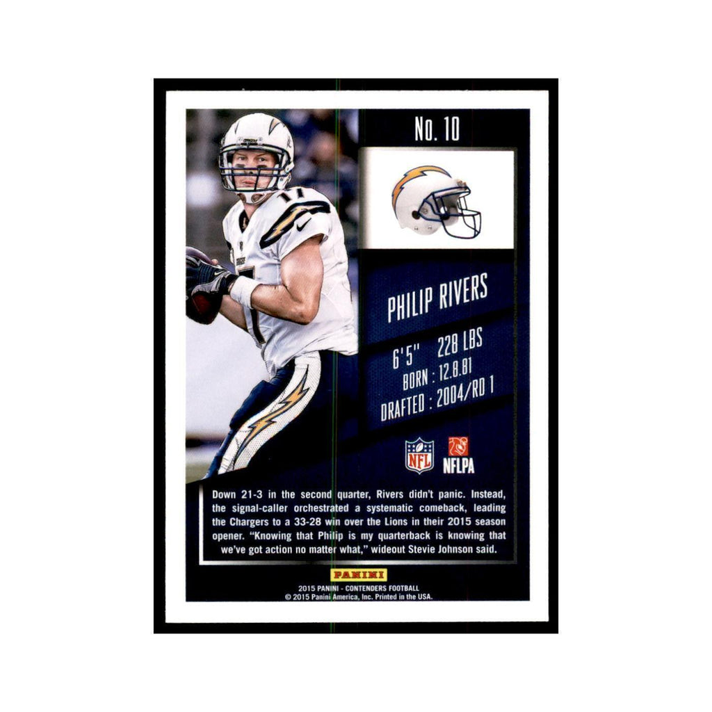 Philip Rivers 2015 Panini Contenders #10 Football Cards Football Card NM