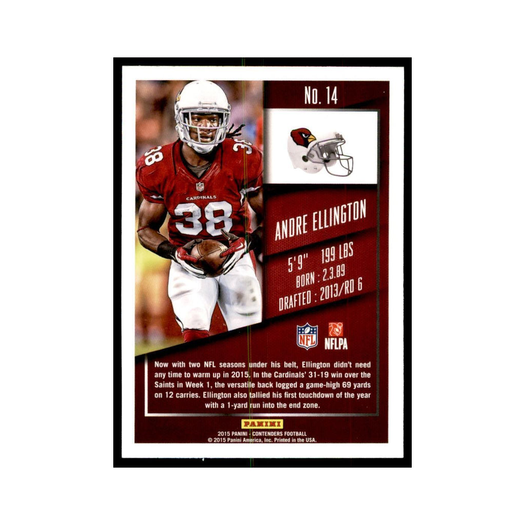Andre Ellington 2015 Panini Contenders #14 Football Cards Football Card NM