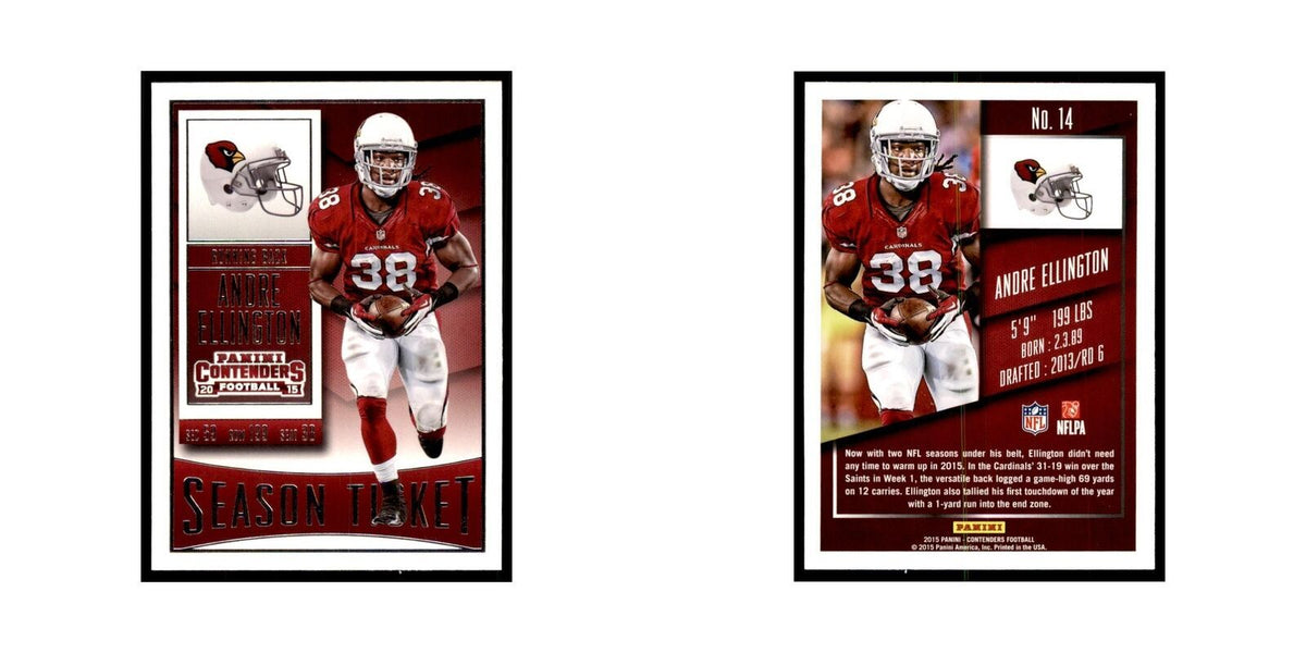 Andre Ellington 2015 Panini Contenders #14 Football Cards Football Card NM
