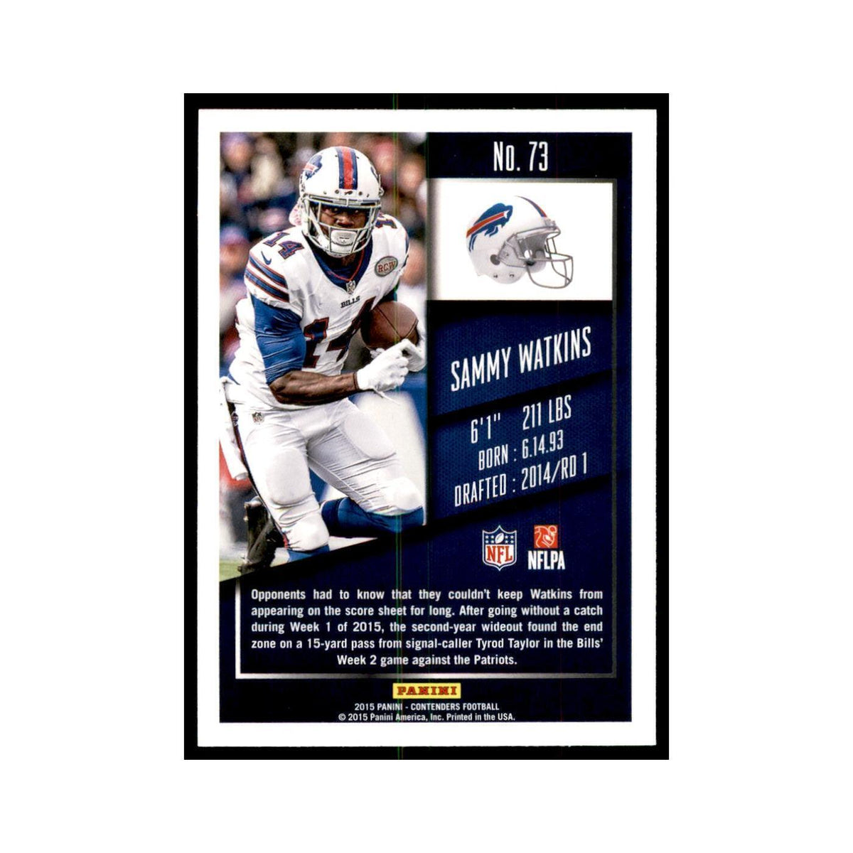 Sammy Watkins 2015 Panini Contenders #73 Football Cards Football Card NM