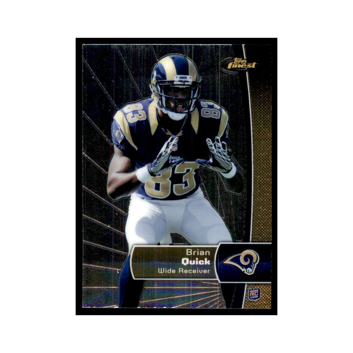 Brian Quick Rookie 2012 Topps Finest #126 St. Louis Rams Football Card NM