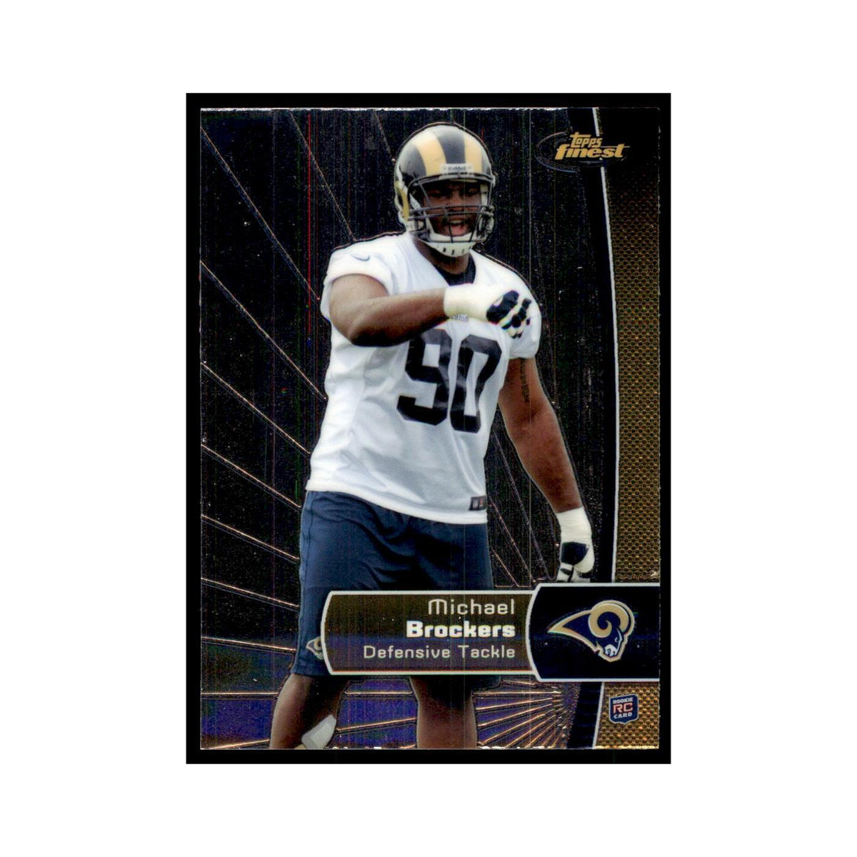 Michael Brockers Rookie 2012 Topps Finest #137 St. Louis Rams Football Card NM