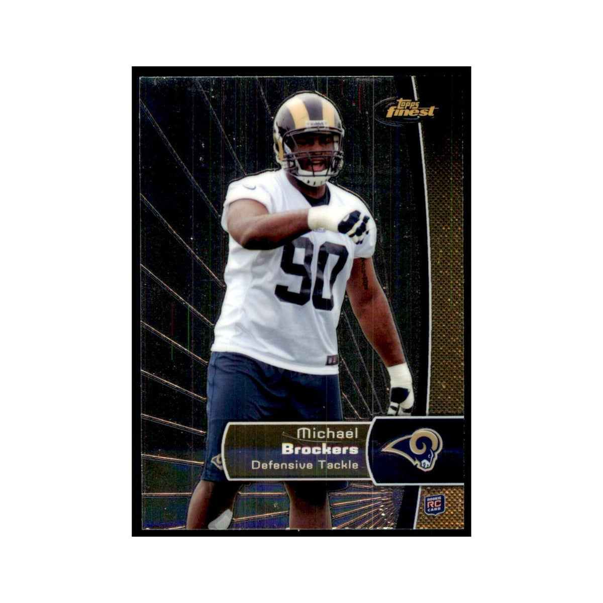 Michael Brockers Rookie 2012 Topps Finest #137 St. Louis Rams Football Card NM
