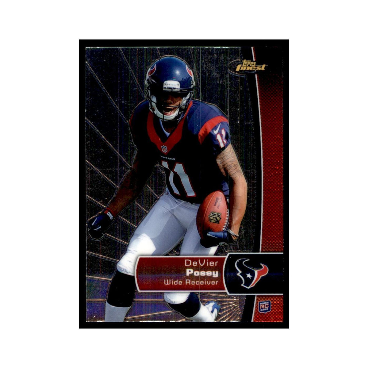 DeVier Posey Rookie 2012 Topps Finest #141 Houston Texans Football Card NM