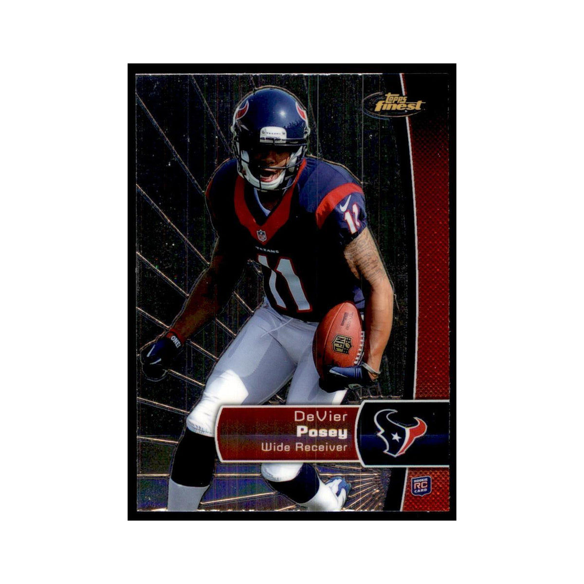 DeVier Posey Rookie 2012 Topps Finest #141 Houston Texans Football Card NM