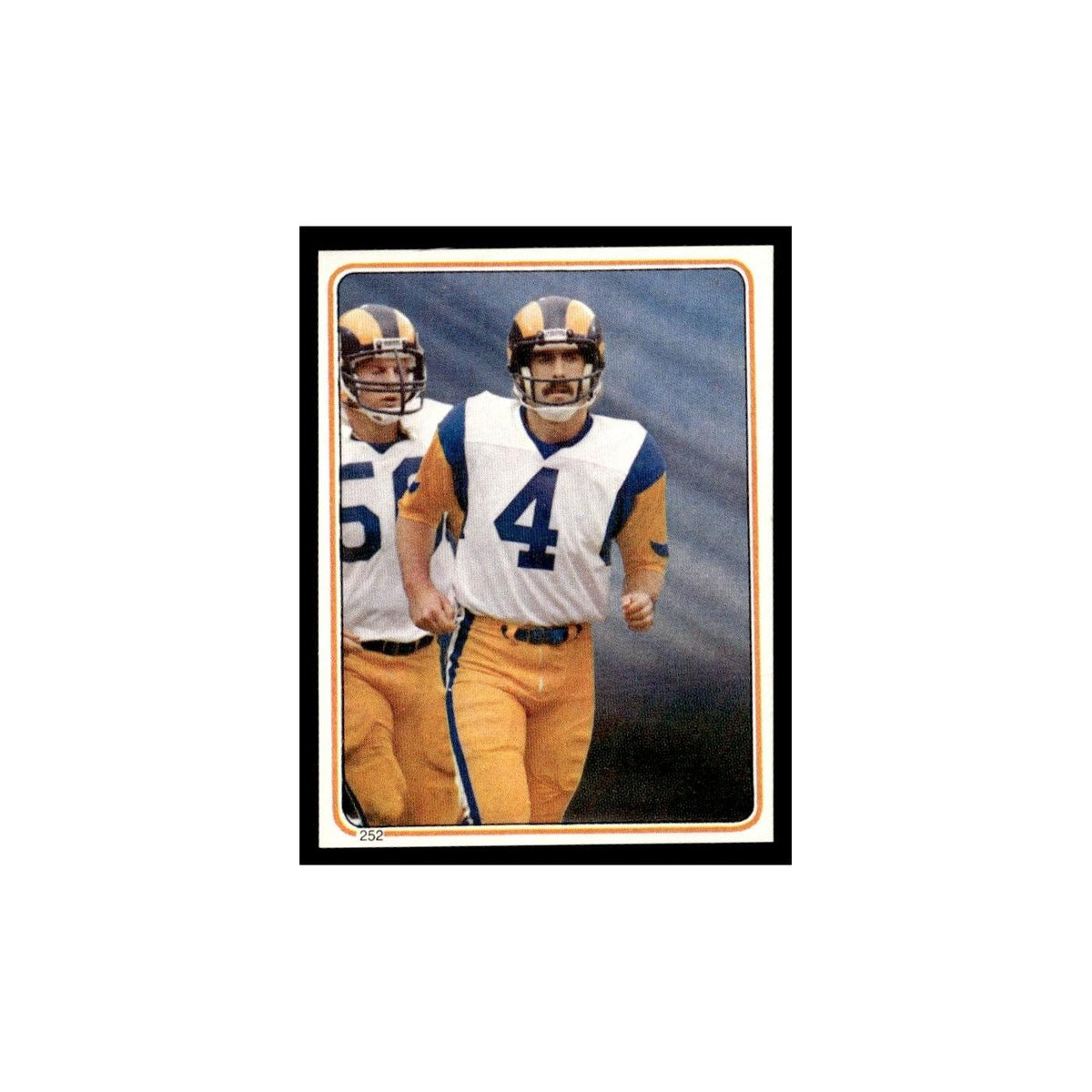 Mike Lansford 1983 Topps Stickers #252 Los Angeles Rams Football Card EX
