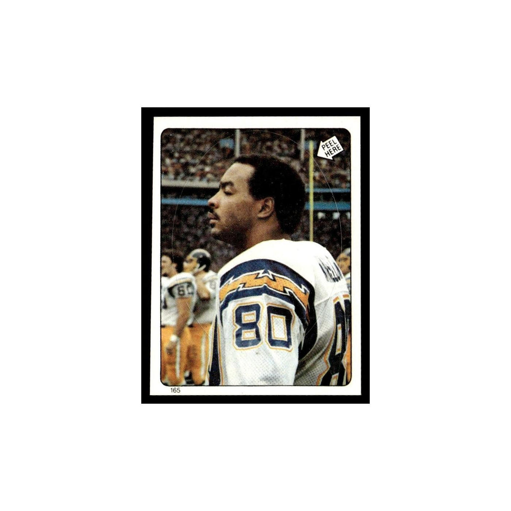 Kellen Winslow 1983 Topps Stickers #165 San Diego Chargers Football Card EX