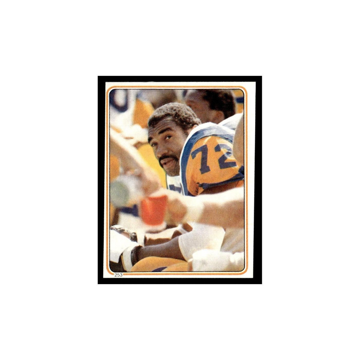 Kent Hill 1983 Topps Stickers #253 Los Angeles Rams Football Card EX