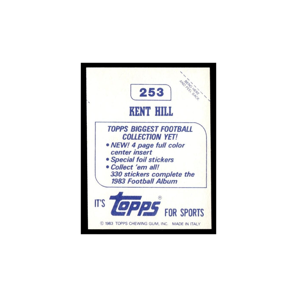 Kent Hill 1983 Topps Stickers #253 Los Angeles Rams Football Card EX