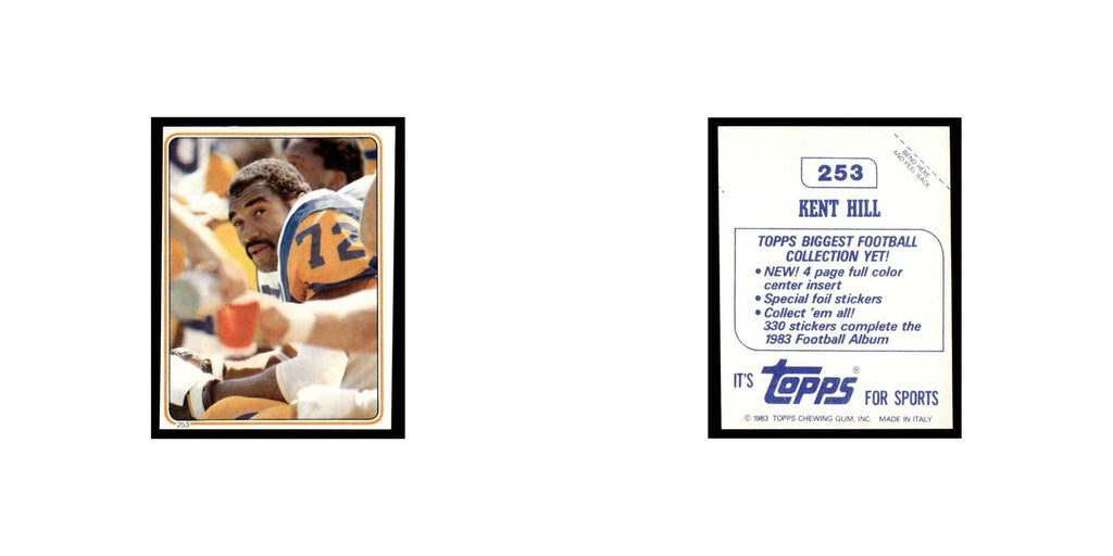 Kent Hill 1983 Topps Stickers #253 Los Angeles Rams Football Card EX