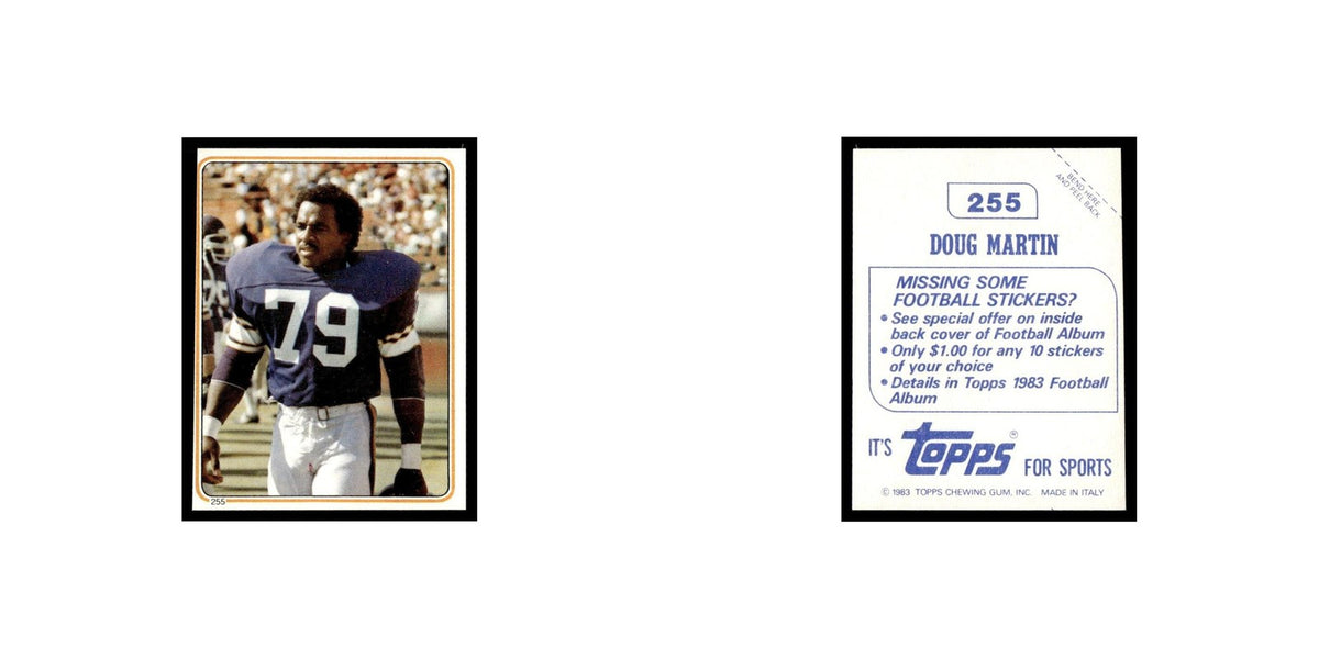 Doug Martin 1983 Topps Stickers #255 Minnesota Vikings Football Card EX
