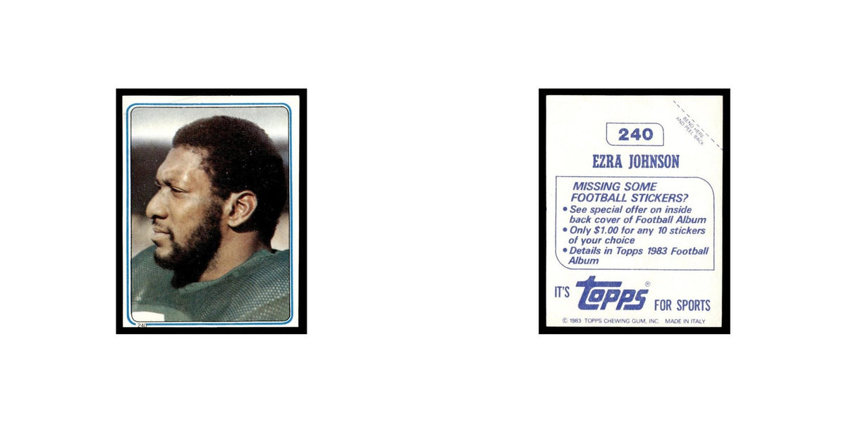 Ezra Johnson 1983 Topps Stickers #240 Green Bay Packers Football Card EX