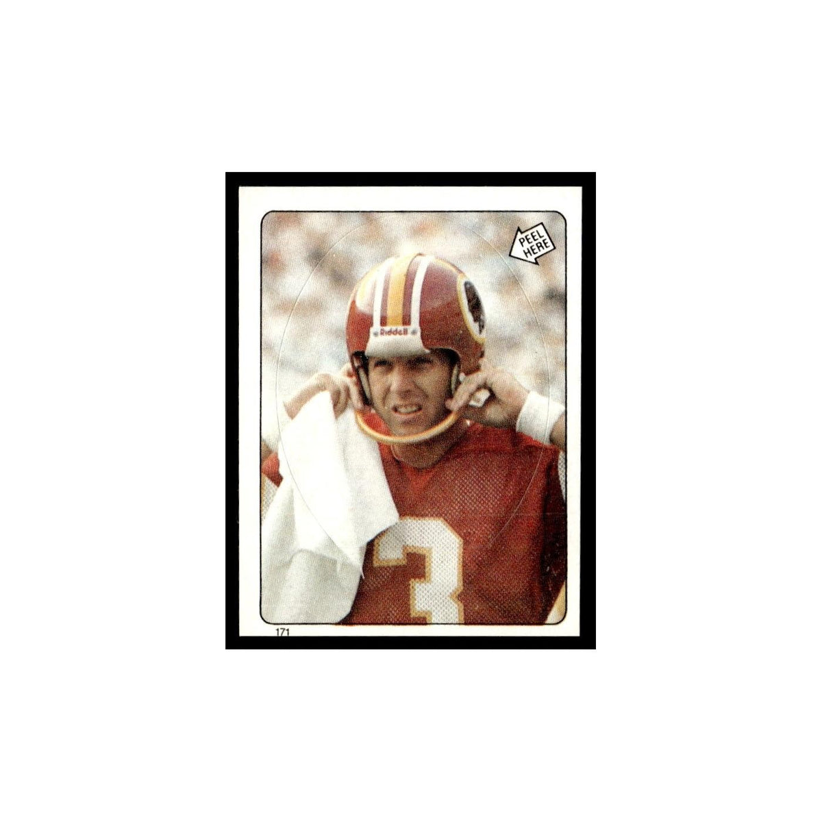 Mark Moseley 1983 Topps Stickers #171 Washington Redskins Football Card EX