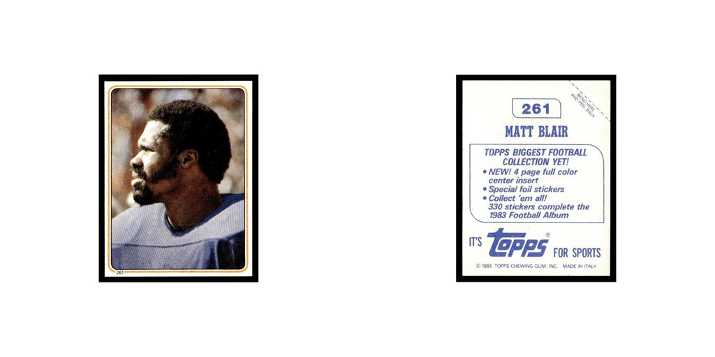 Matt Blair 1983 Topps Stickers #261 Minnesota Vikings Football Card EX