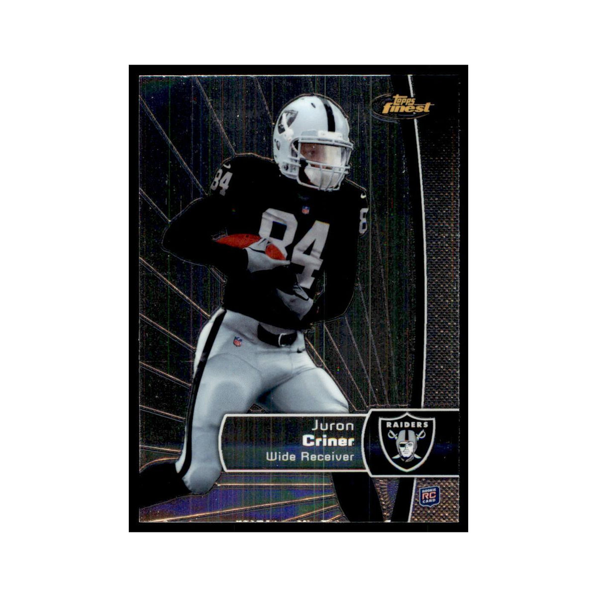 Juron Criner Rookie 2012 Topps Finest #129 Oakland Raiders Football Card NM