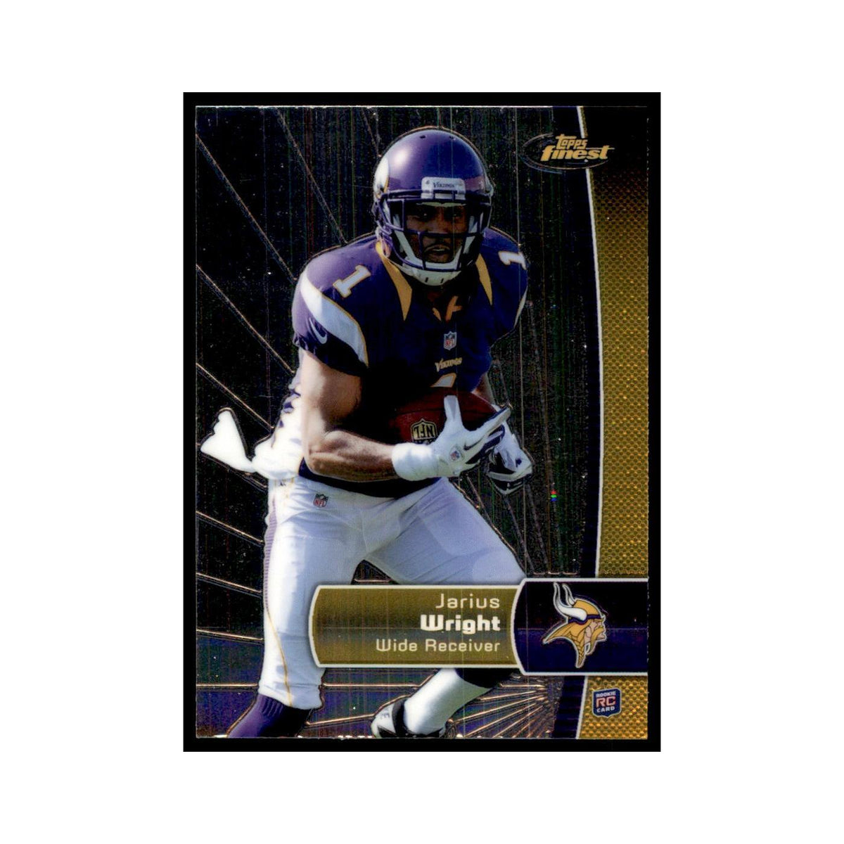 Jarius Wright Rookie 2012 Topps Finest #138 Minnesota Vikings Football Card NM