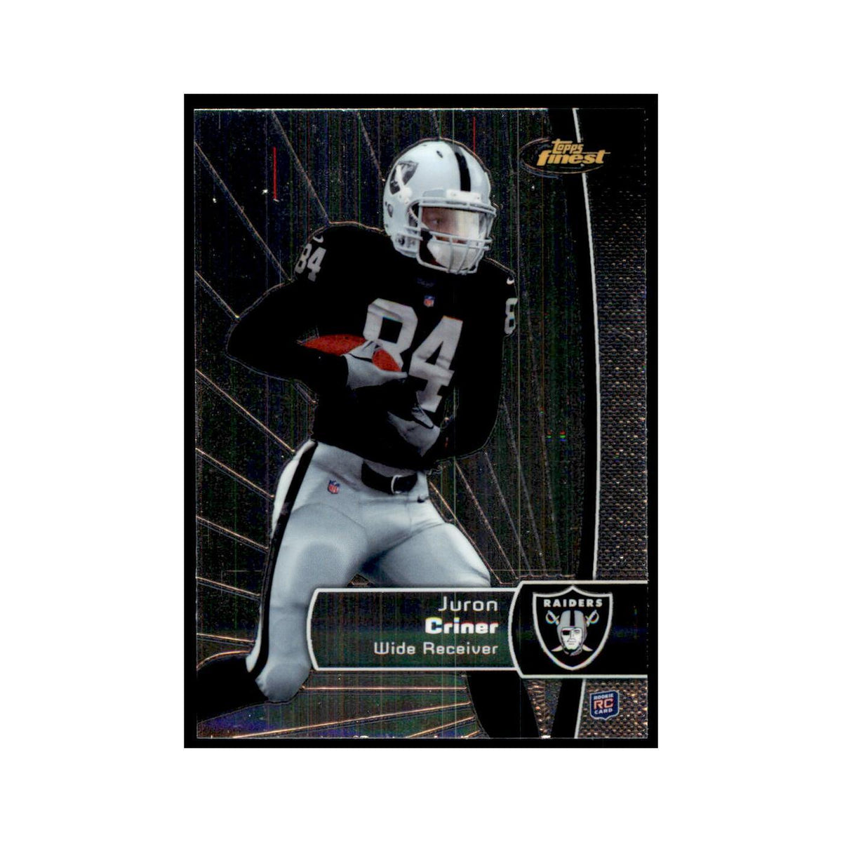 Juron Criner Rookie 2012 Topps Finest #129 Oakland Raiders Football Card NM