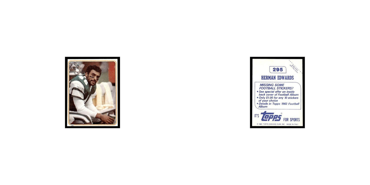 Herman Edwards 1983 Topps Stickers #295 Philadelphia Eagles Football Card EX