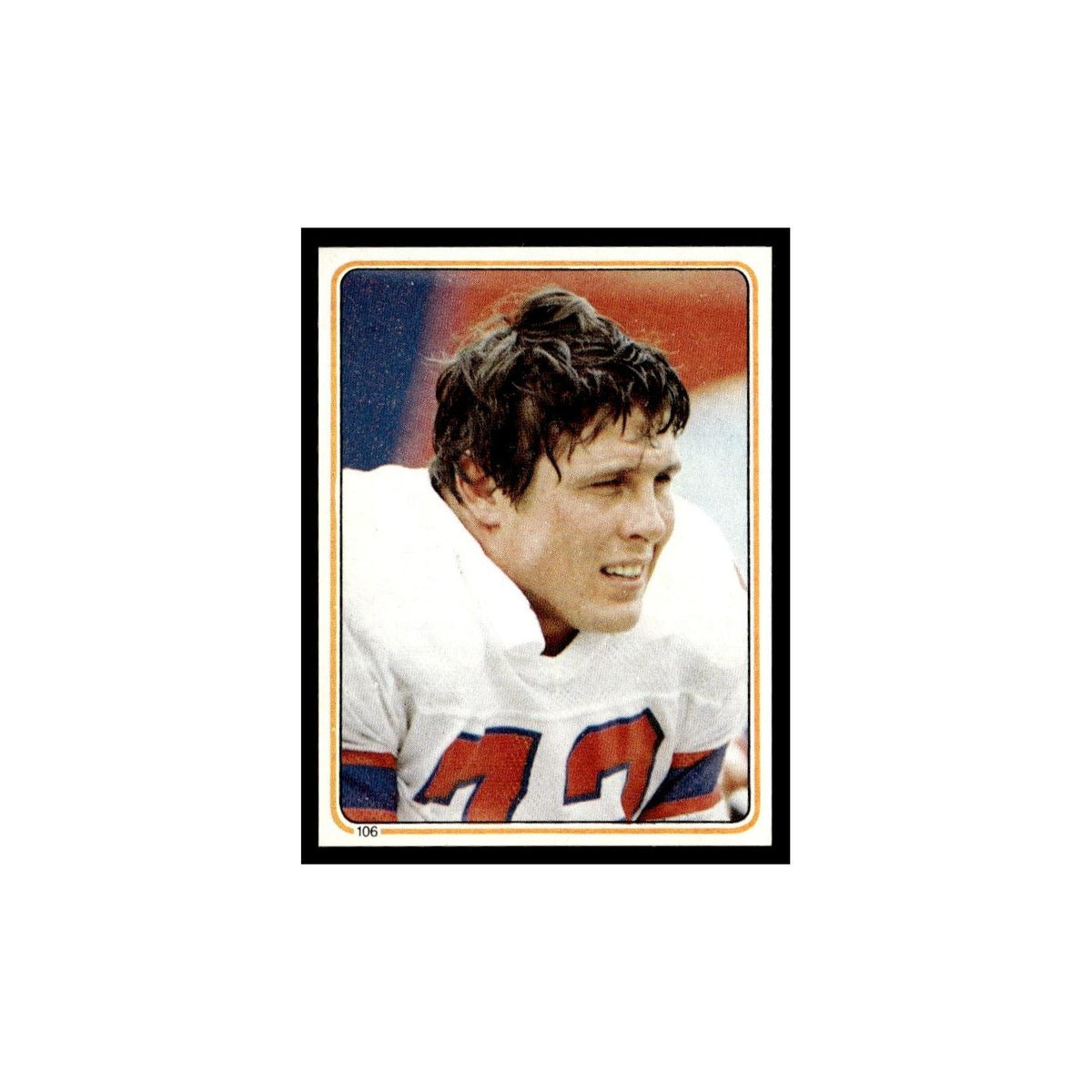 John Hannah 1983 Topps Stickers #106 New England Patriots Football Card EX