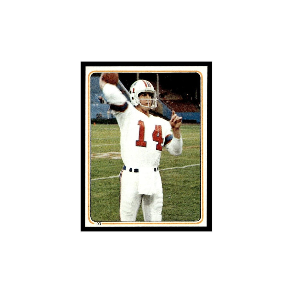 Steve Grogan 1983 Topps Stickers #103 New England Patriots Football Card EX