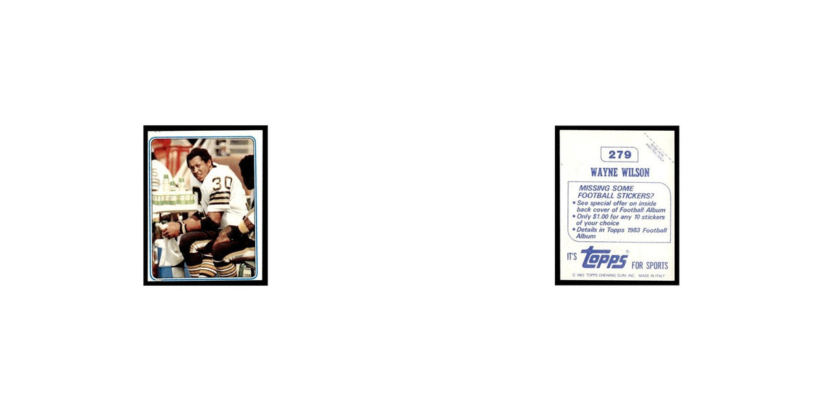 Wayne Wilson 1983 Topps Stickers #279 New Orleans Saints Football Card EX