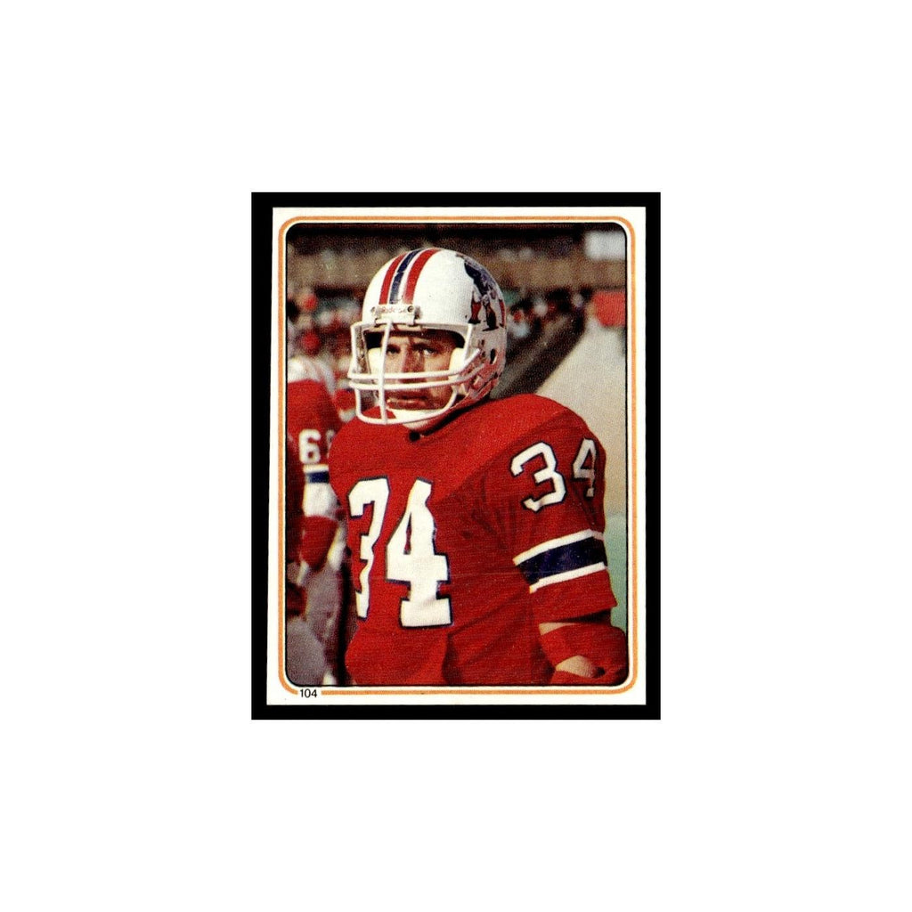 Mark Van Eeghen 1983 Topps Stickers #104 New England Patriots Football Card EX