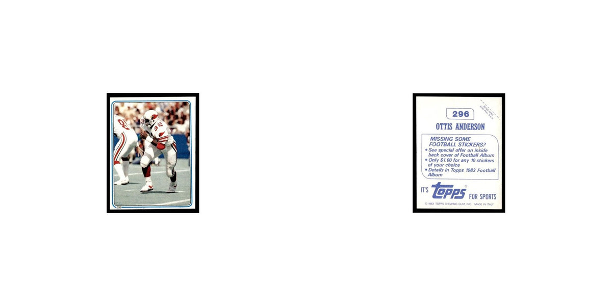 Ottis Anderson 1983 Topps Stickers #296 St. Louis Cardinals Football Card EX