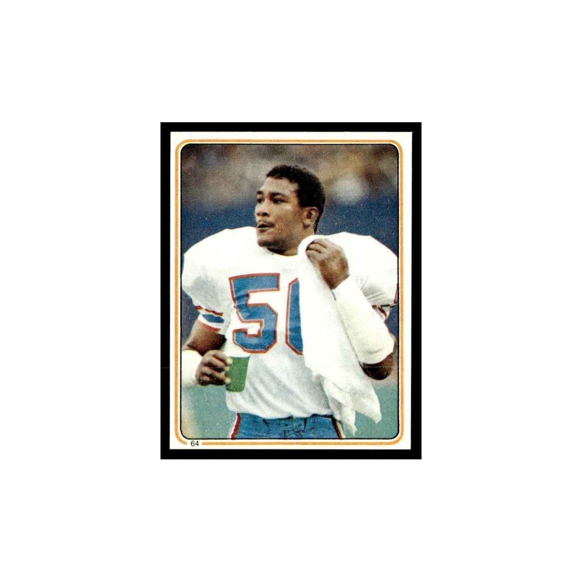 Daryl Hunt 1983 Topps Stickers #64 Houston Oilers Football Card EX